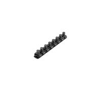 TEKTON 1/2 Inch Drive x 8 Inch Socket Rail, 8 Clips (Black) | OSR21208 | Made in USA