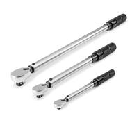 TEKTON 1/4, 3/8, 1/2 Inch Drive 90-Tooth Dual-Direction Micrometer Torque Wrench Set, 3-Piece (20-200"-lb, 10-100 ft-lb, 40-300 ft-lb) | TRQ95902