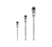 TEKTON 1/4, 3/8, 1/2 Inch Drive Flex Head Quick-Release Ratchet Set (3-Piece) | SRH92103
