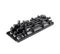 TEKTON 1/4, 3/8, 1/2 Inch Drive Impact Extension and Accessory Set with Rails and Tray (17-Piece) | SIA99201