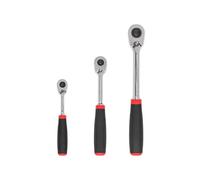 TEKTON 1/4, 3/8, 1/2 Inch Drive Quick-Release Comfort Grip Ratchet Set (3-Piece) | SRH91101