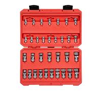TEKTON 1/4, 3/8 Inch Drive Universal Joint Socket Set, 33-Piece (1/4-3/4 in., 6-19 mm) | SHD99301