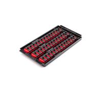 TEKTON 1/4 Inch Drive 3-Rail Socket Organizer Set, Red (39-Tool) | OST05139 | Made in USA