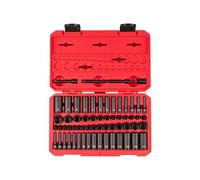 TEKTON 1/4 Inch Drive 6-Point Impact Socket Set with Case, 61-Piece (5/32-11/16 in., 4-17 mm) | SID90403
