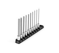 TEKTON 1/4 Inch Drive Long Hex Bit Socket Set with Rail, 10-Piece (5/64-5/16 in.) | SHB90108