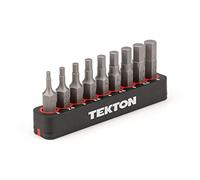 TEKTON 1/4 Inch Metric Hex Bit Set with Rail, 9-Piece (2-6 mm) | DZX93002