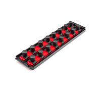 TEKTON 3/4 Inch Drive 2-Rail Socket Organizer Set, Red (16-Tool) | OST32116 | Made in USA