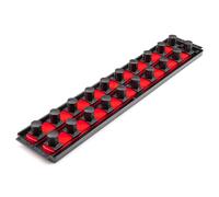 TEKTON 3/4 Inch Drive 2-Rail Socket Organizer Set, Red (20-Tool) | OST33120 | Made in USA