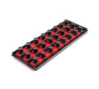 TEKTON 3/4 Inch Drive 3-Rail Socket Organizer Set, Red (24-Tool) | OST36124 | Made in USA