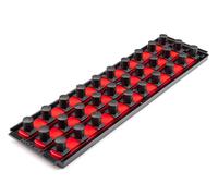 TEKTON 3/4 Inch Drive 3-Rail Socket Organizer Set, Red (30-Tool) | OST37130