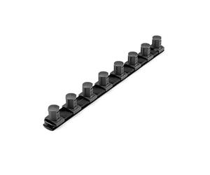 TEKTON 3/4 Inch Drive x 13 Inch Socket Rail, 8 Clips (Black) | OSR32208 | Made in USA