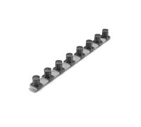TEKTON 3/4 Inch Drive x 13 Inch Socket Rail, 8 Clips (Gray) | OSR32308 | Made in USA