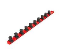 TEKTON 3/4 Inch Drive x 18 Inch Socket Rail, 10 Clips (Red) | OSR33110 | Made in USA