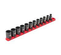 TEKTON 3/8 Inch Drive 12-Point Impact Socket Set, 12-Piece (8-19 mm) - Rails | SID91110