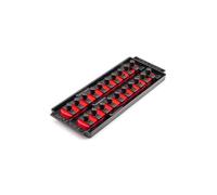 TEKTON 3/8 Inch Drive 2-Rail Socket Organizer Set, Red (20-Tool) | OST11120 | Made in USA