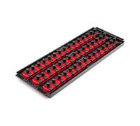 TEKTON 3/8 Inch Drive 3-Rail Socket Organizer Set, Red (45-Tool) | OST16145 | Made in USA