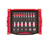 TEKTON 3/8 Inch Drive 6-Point Socket Set with Open Top Drawer and Rack, 30-Piece (1/4-1 in.) | OLB94305