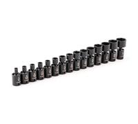 TEKTON 3/8 Inch Drive 6-Point Universal Joint Impact Socket Set, 15-Piece (1/4-1 in.) | SID97001