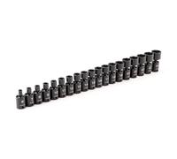 TEKTON 3/8 Inch Drive 6-Point Universal Joint Impact Socket Set, 19-Piece (6-24 mm) | SID97003
