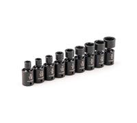 TEKTON 3/8 Inch Drive 6-Point Universal Joint Impact Socket Set, 9-Piece (5/16-3/4 in.) | SID97000