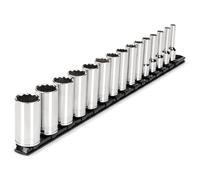 TEKTON 3/8 Inch Drive Deep 12-Point Socket Set, 15-Piece (1/4-1 in.) | SHD91115