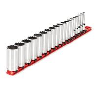 TEKTON 3/8 Inch Drive Deep 12-Point Socket Set, 19-Piece (6-24 mm) | SHD91116
