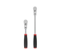 TEKTON 3/8 Inch Drive Flex Head Comfort Grip Ratchet Set, 2-Piece (8, 12 in.) | SRH91202