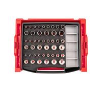 TEKTON 3/8 Inch Drive Shallow, Semi-Deep, and Deep 12-Point Socket Set with Open Top Drawer and Rack, 45-Piece (1/4-1 in.) | SHD91703
