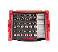 TEKTON 3/8 Inch Drive Shallow, Semi-Deep, and Deep 6-Point Socket Set with Open Top Drawer and Rack, 45-Piece (1/4-1 in.) | SHD91701