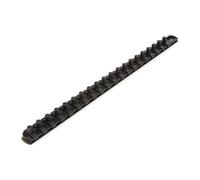 TEKTON 3/8 Inch Drive x 18 Inch Socket Rail, 20 Clips (Black) | OSR13220 | Made in USA
