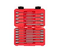 TEKTON 3/8" Long Ball End Hex Socket Set with Case 19pcs (1/8-3/8", 3-10mm) | SHB91321