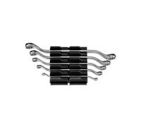 TEKTON 45-Degree Offset Box End Wrench Set with Modular Slotted Organizer, 5-Piece (1/4-13/16 in.) | WBE95101