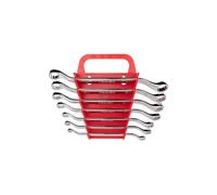 TEKTON 45-Degree Offset Box End Wrench Set with Store and Go Keeper, Metric, 6 mm - 19 mm, 7-Piece | WBE24407