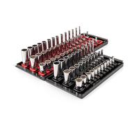 TEKTON 75 Piece 75 Piece Low Semi-Deep Deep Socket Set with Guides and Trays (5/32-9/16", 4-15mm) | SHD90219