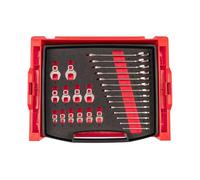 TEKTON Angle Head and Crowfoot Wrench Set with Open Top Drawer and Rack, 26-Piece (6-19 mm) | OLB94207 | Made in USA