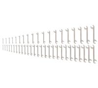 TEKTON Angle Head Open End Wrench Set, 46-Piece (1/4-1-1/4 in., 6-32 mm) | WAE93003 | Made in USA
