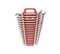 TEKTON Angle Head Open End Wrench Set with Holder, 16-Piece (10-27 mm) | WAE92204 | Made in USA