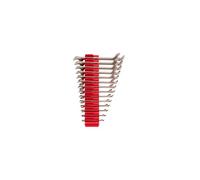 TEKTON Angle Head Open End Wrench Set with Modular Wrench Organizer, 14-Piece (6-19 mm) | WAE92501 | Made in USA