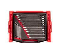 TEKTON Combination Wrench Set with Open Top Drawer and Rack, 19-Piece (6-24 mm) | OLB94202