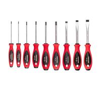 TEKTON DWS90000 Slotted Screwdriver Set, 4-Inch Shanks, 9-Piece (3-14mm)