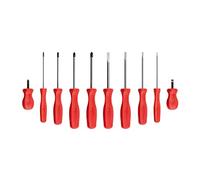 TEKTON Hard Handle Screwdriver Set, 10-Piece (#0-#3, 1/8-5/16 in.) | DRV44003 | Made in USA