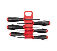 TEKTON Hex High-Torque Black Oxide Blade Screwdriver Set, 6-Piece (2-6 mm) - Holder | Made in USA | DHX92006