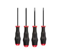 TEKTON High-Torque Black Oxide Blade Screwdriver Set, 4-Piece (#1-#2, 3/16-1/4 in.) | DRV41233 | Made in USA