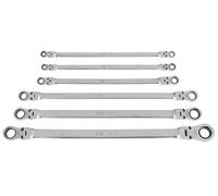 TEKTON Long Flex Head 12-Point Ratcheting Box End Wrench Set, 6-Piece (1/4-13/16 in.) | WRB96000