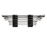 TEKTON Long Flex Head 12-Point Ratcheting Box End Wrench Set with Modular Slotted Organizer, 6-Piece (1/4-13/16 in.) | WRB96300