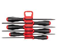 TEKTON Long High-Torque Black Oxide Blade Screwdriver Set with Holder, 6-Piece (#1 - #3, 3/16-5/16 in.) | DRV41506 | Made in USA
