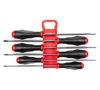 TEKTON Long High-Torque Screwdriver Set with Holder, 6-Piece (#1 - #3, 3/16-5/16 in.) | DRV43506 | Made in USA