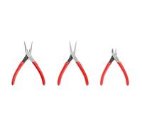 TEKTON Mini Pliers Set, 3-Piece (Long Nose, Flat Nose, Cutting), PMN99003