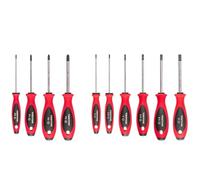 TEKTON Phillips and Slotted Screwdriver Set - 4 Inch Shanks, 10-Piece (#0-#3, 3-8 mm) | DWZ90006
