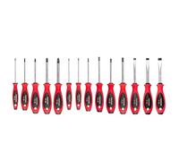 TEKTON Phillips and Slotted Screwdriver Set - 4 Inch Shanks, 14-Piece (#0 - #4, 3-14 mm) | DWZ90007